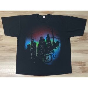 Men's MAD Engine Crewneck Graphic T-Shirt Black Size XL